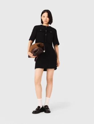 2-in-1-Kleid aus glänzendem Tweed