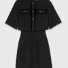 2-in-1-Kleid aus glänzendem Tweed