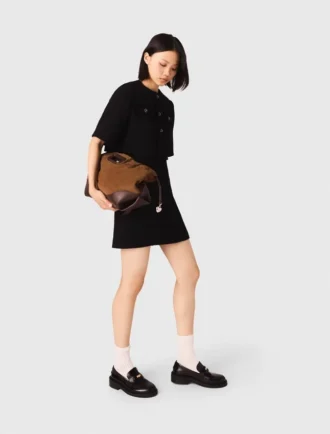 2-in-1-Kleid aus glänzendem Tweed