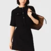 2-in-1-Kleid aus glänzendem Tweed