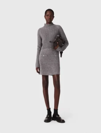 2-in-1-Strick-Minikleid