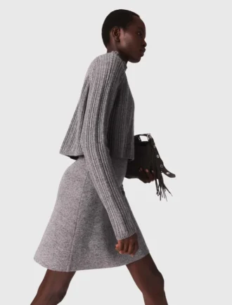2-in-1-Strick-Minikleid