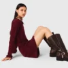 2-in-1-Strick-Minikleid