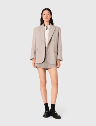 Anzugblazer mit Strassstreifen