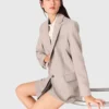 Anzugblazer mit Strassstreifen