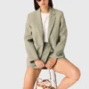 Anzugjacke aus Leinenmischung