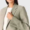 Anzugjacke aus Leinenmischung
