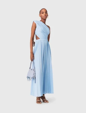Asymmetrisches Maxikleid mit Falten