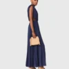 Asymmetrisches Maxikleid mit Falten