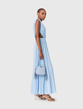 Asymmetrisches Maxikleid mit Falten