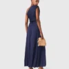 Asymmetrisches Maxikleid mit Falten