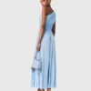 Asymmetrisches Maxikleid mit Falten