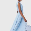 Asymmetrisches Maxikleid mit Falten