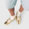 Ballerinas aus Metallic-Leder Ballerinas aus Metallic-Leder