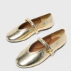 Ballerinas aus Metallic-Leder Ballerinas aus Metallic-Leder