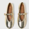 Ballerinas aus Metallic-Leder Ballerinas aus Metallic-Leder