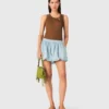 Ballon-Skort aus Chambray