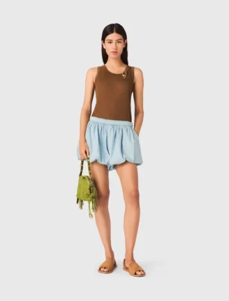 Ballon-Skort aus Chambray