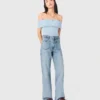 Bardot-Top aus Rippstrick