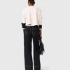 Baumwollhose mit Ledergürtel Baumwollhose mit Ledergürtel