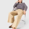 Baumwollhose mit weitem Bein Baumwollhose mit weitem Bein