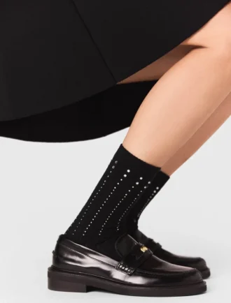 Baumwollsocken mit Strasssteinen