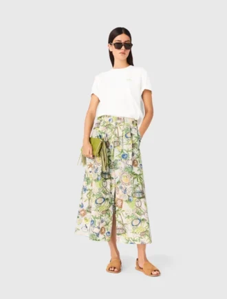 Bedruckter Maxirock mit Shorts