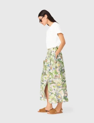 Bedruckter Maxirock mit Shorts
