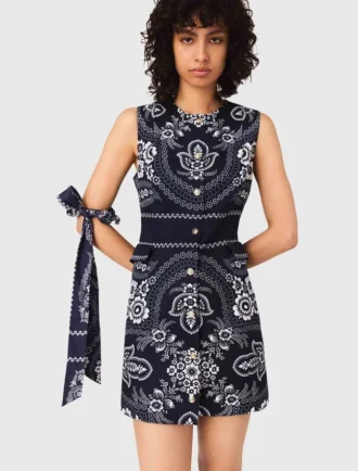 Bedrucktes Haargummi mit Twill