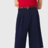 Bermudashorts aus Leinenmischung