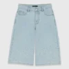 Bermudashorts mit Strasssteinen