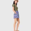 Bestickte gestreifte Baumwollshorts Bestickte gestreifte Baumwollshorts
