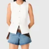 Bestickte Jacke aus Leinenmischung Bestickte Jacke aus Leinenmischung
