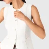 Bestickte Jacke aus Leinenmischung Bestickte Jacke aus Leinenmischung