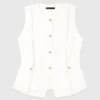 Bestickte Jacke aus Leinenmischung Bestickte Jacke aus Leinenmischung