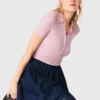 Bestickter Denim-Midirock