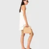 Besticktes Kleid aus Leinenmischung