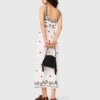 Besticktes Maxikleid mit Cut-outs