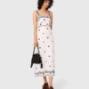 Besticktes Maxikleid mit Cut-outs
