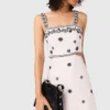 Besticktes Maxikleid mit Cut-outs