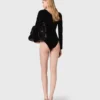 Body mit Samt- und Korsettdetails Body mit Samt- und Korsettdetails