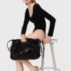 Body mit Samt- und Korsettdetails Body mit Samt- und Korsettdetails