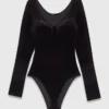 Body mit Samt- und Korsettdetails Body mit Samt- und Korsettdetails