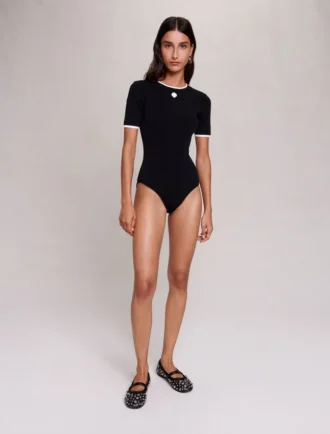 Bodysuit aus offenem Strick