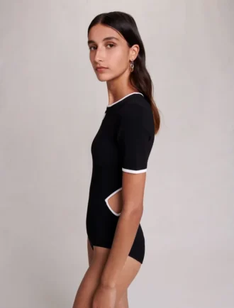Bodysuit aus offenem Strick