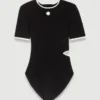 Bodysuit aus offenem Strick Bodysuit aus offenem Strick