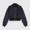Bomberjacke aus Wollmischung mit Reißverschluss Bomberjacke aus Wollmischung mit Reißverschluss