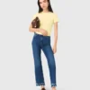 Bootcut-Jeans mit Perlenverzierung Bootcut-Jeans mit Perlenverzierung