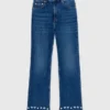 Bootcut-Jeans mit Perlenverzierung Bootcut-Jeans mit Perlenverzierung