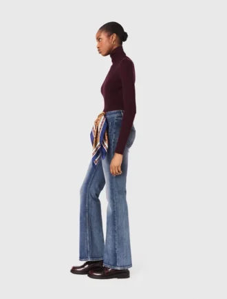 Bootcut-Jeans mit Reißverschlusstaschen
